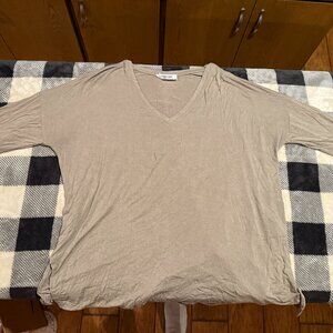 Double Zero 3/4 Sleeve Olive Green Women's Shirt